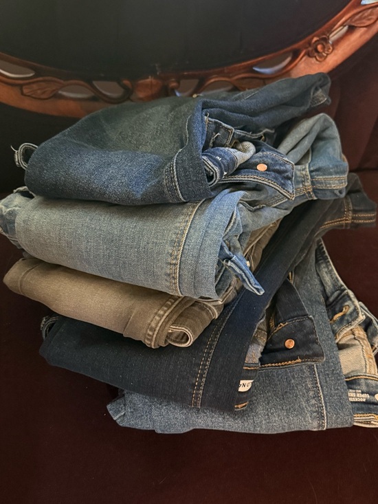 Old Navy Denim - Stack of Old Navy Skinny Jeans - Assorted Blue and Gray Tones 10 LONG